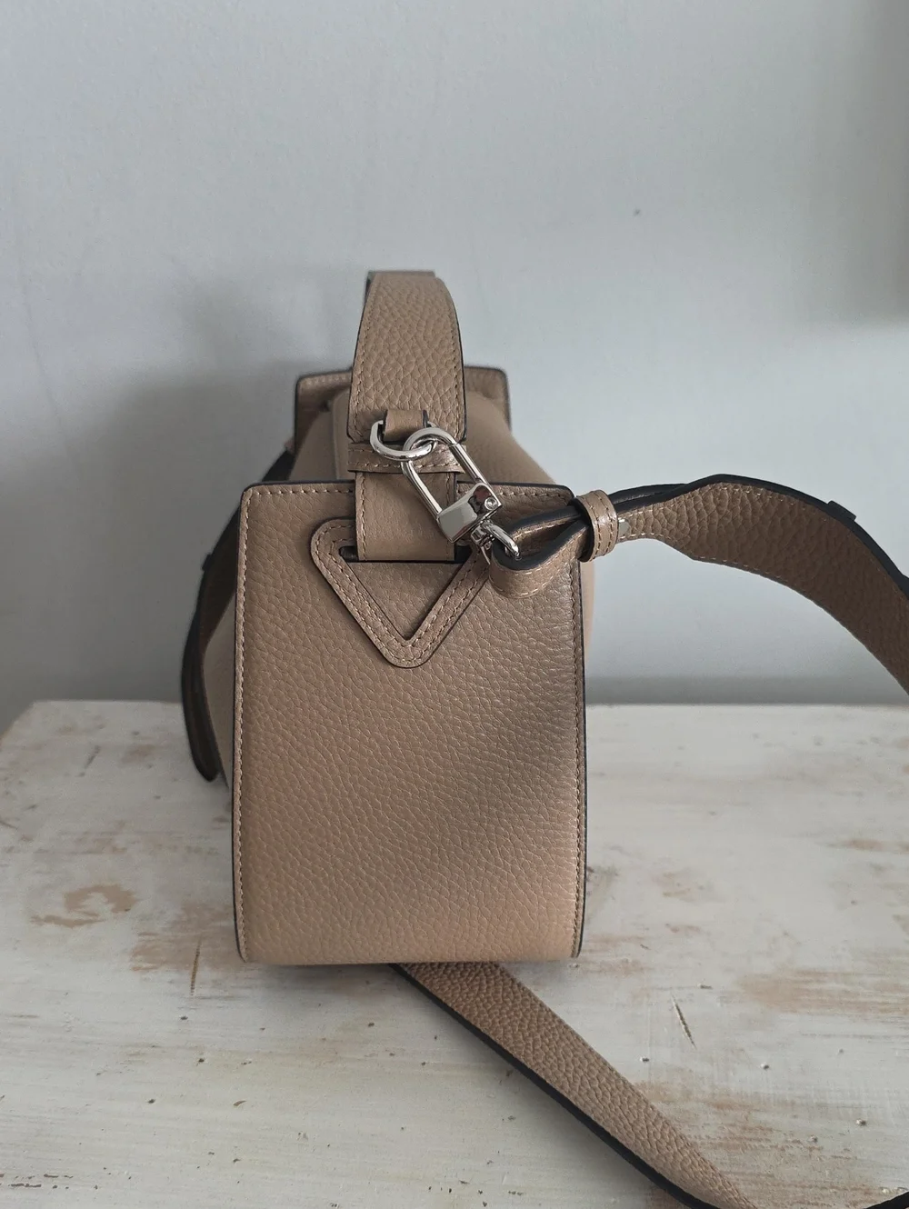 The Horse Clementine Bag In Pebbled Taupe - Picture 3 of 12